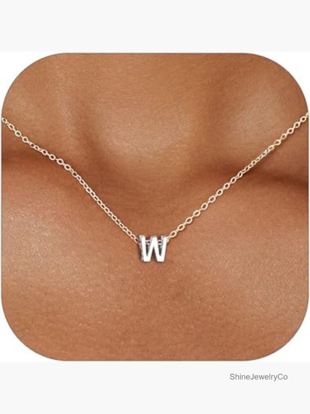 Sterling Silver Initial Necklace Pendant Dainty Letter Jewelry